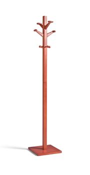 Perchero de madera de haya cerezo 170x35x35 cm