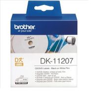 brother dk-11207 original p-touch label tape 58mm x 100 black on white