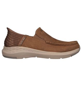 Skechers para hombre. 204866 Zapatillas de piel Slip-Ins Relaxed Fit: Parson - Oswin marrón (40), Plano, Ninguno, Casual