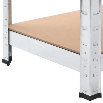 Estante De 5 Niveles (almacenamiento De Múltiples Capas, Hecho De Acero Inoxidable Y Madera Artificial)