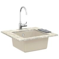 lavabo de bano moderno  lavabo beige 430 x 460 mm 80 cuarzo y 20 resina