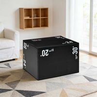 caja pliometrica 3 en 1 con cremallera homcom pe 75x51x61 cm negro