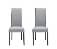 pack de 2 sillas de comedor verona color gris claro