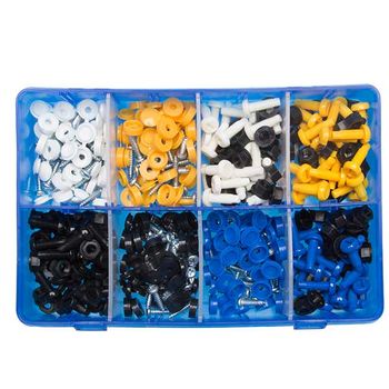 Box Of 200 Assorted Number Plate Caps & Screws Nuts - Qty 200