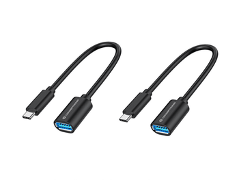 ADAPTADOR USB-C MACHO A USB-A HEMBRA OTG 0.2M