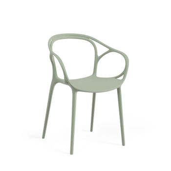 Silla en polipropileno menta con reposabrazos