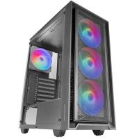 mars gaming mc-air caja gaming atx 4x ventiladores frgb 12cm frontal mesh cristal templado negro
