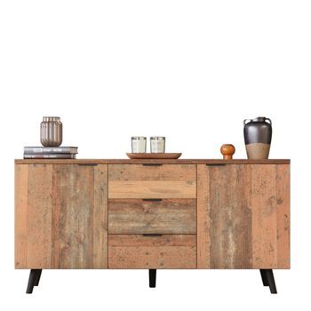 Mueble De Tv De 140 Cm - Mueble De Salón - Con Estantes Ajustables - Tres Cajones - Para Salón - Marrón