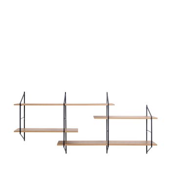 Estantería de pared de madera y metal l191cm - madera clara
