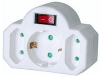 regleta - brennenstuhl 149931 blanco 3 tomas con interruptor