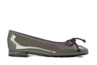 bailarina charol color gris con cordon grueso