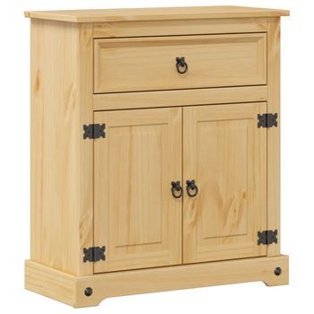 Armario De Baño | Mueble De Baño Corona Madera Maciza De Pino 70x33x80 Cm