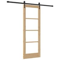 puerta corredera natural y negro 735 x 1985 cm vidaxl