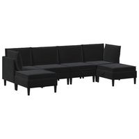 juego de muebles de salon 6 uds negro terciopelo vidaxl