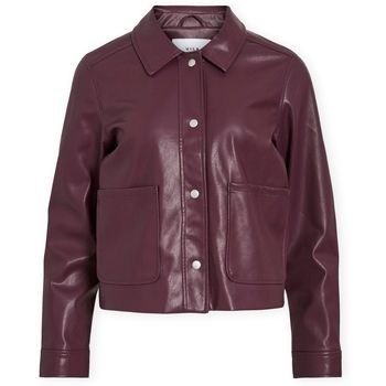 Vila Cazadora de cuero Noos Hellium Jacket - Fig para mujer