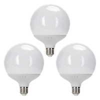 aigostar - bombillas led e27 g120 globo 20w equivalente a 129w luz calida 3000k 2060 lumen cri 80 ahorro de energia 3 unidades