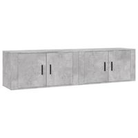 muebles para tv de pared 2 uds gris hormigon 80x345x40 cm vidaxl