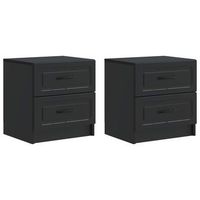 armario de noche 2 uds negro 43 x 345 x 445 cm vidaxl