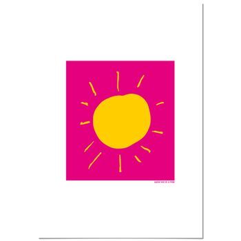 Panorama Cuadro De Aluminio Agatha Ruiz De La Prada Sol Fondo Rosa 70x100 Cm