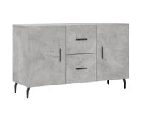 vidaxl aparador de madera de ingenieria gris hormigon 100x36x60 cm