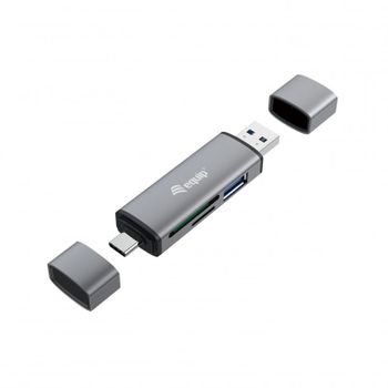 Equip Lector de Tarjetas Externo USB 3.0 Doble Conexión USB/USB-C