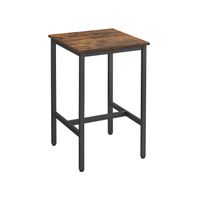 mesa de bar marron rustico  negro