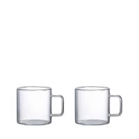tazas de vidrio gran tamano 450ml - lote de 2