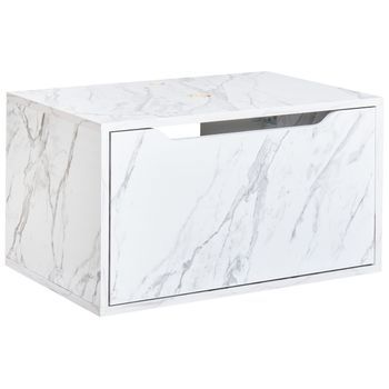 Mueble Para Lavabo De Pared Efecto Mármol Blanco Petrolina
