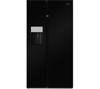 BEKO American-Style Fridge Freezer Black ASGN542B, Black