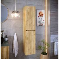 columna de bano cims 2 puertas 140x30x27 cm roble t-bath
