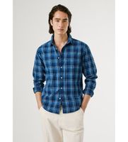 pepe jeans para hombre pm3090823 camisa corwin azul xl casual algodon manga larga