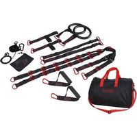 kit accesorios y correas para culturismo negro tunturi