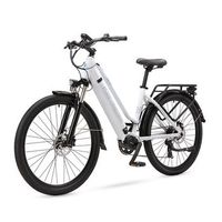 bicicleta electrica urbana pure unicorn u8 48 v 500 w motor central bateria samsung color blanco para desplazamientos diarios