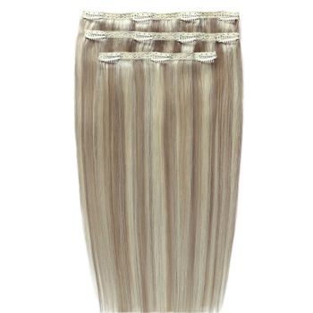 Beauty Works Deluxe Clip-In 18 Inch Hair Extensions (Various Colours) - Champagne Blonde 613/18