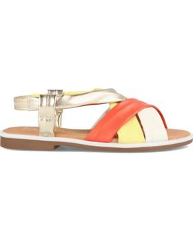 de MARILA SANDALIAS PARA MUJER PLANAS EN PIEL CLEMENCIA MULTI NARANJA