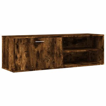 Mueble Tv | Mueble De Salón | Armario Tv Madera De Ingeniería Roble Ahumado 120x34x37 Cm