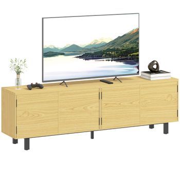 Mueble TV Madera ZMH 82 Pulgadas 180x35x55.5cm Natural