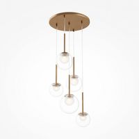 lampara colgante basic form transparente 5 luces