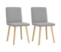 vidaxl sillas de comedor 2 uds tela gris nube