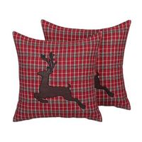 conjunto de cojines decorativos rojo con estampado de reno 45 x 45 cm decoracion moderna de navidad comet