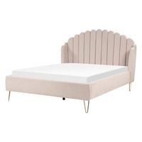 cama con somier de poliester 140 x 200 cm cabecero beige ambillou