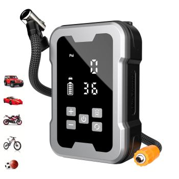 XANES 150 PSI Inflador de neumáticos inalámbrico portátil con pantalla digital, bomba de aire eléctrica con monitoreo de