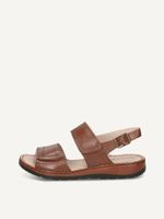 caprice heeled sandal brown made of leather without heel size 39