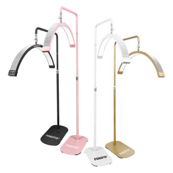 Luz LED de vídeo para almacén Fosoto, luz en forma de media luna para tatuaje, salón de belleza, lámpara de relleno de pestañas