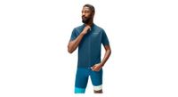 endura loop maillot de manga corta con cremallera completa azul