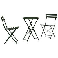 conjunto de bistro plegable 3 piezas  mueble de jardin bosque acero