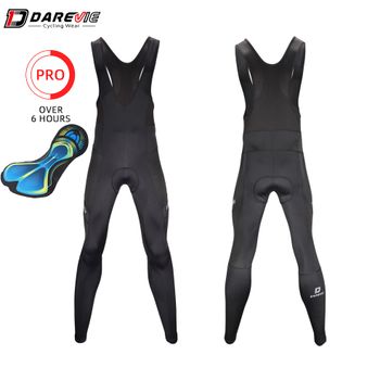 Pantalones de Ciclismo DAREVIE PRO Level, para Verano, No para Invierno, con Almohadilla de Gel, Pantalones Largos de Ciclismo para Hombre, Ajustados, Sin Forro Térmico