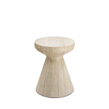 Taburete efecto travertino h45cm - beige