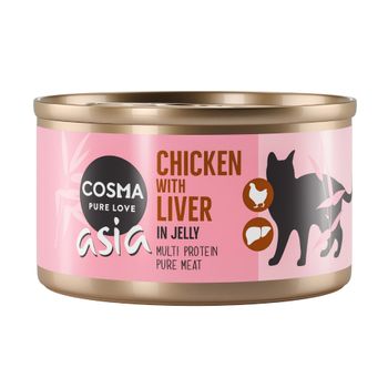 Cosma Asia en gelatina 24 x 85 g - Pack Ahorro - Pollo con hígado de pollo