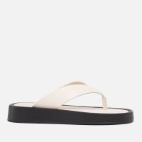 alohas womens overcast leather toe post sandals - ivory - uk 4